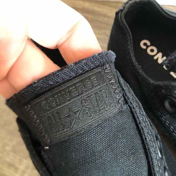 Converse Black Canvas Slip-On Sneakers - Picture 5 of 13